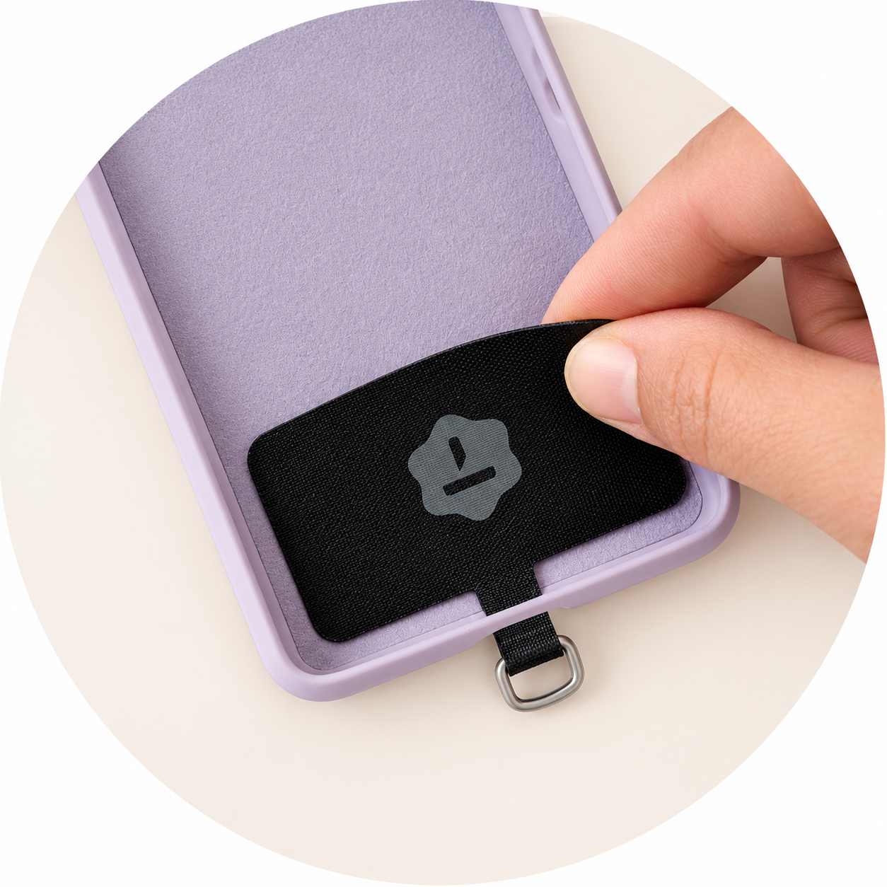 Insert the TOIA Tether Tab into your phone case