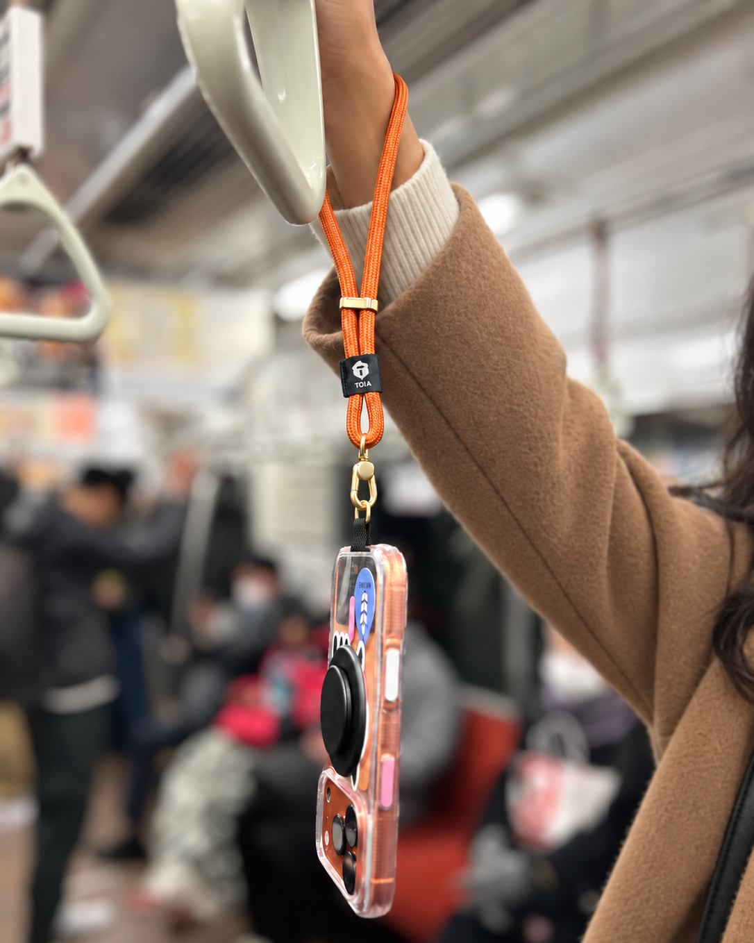 Orange Wrist Phone Strap - Manhattanhenge
